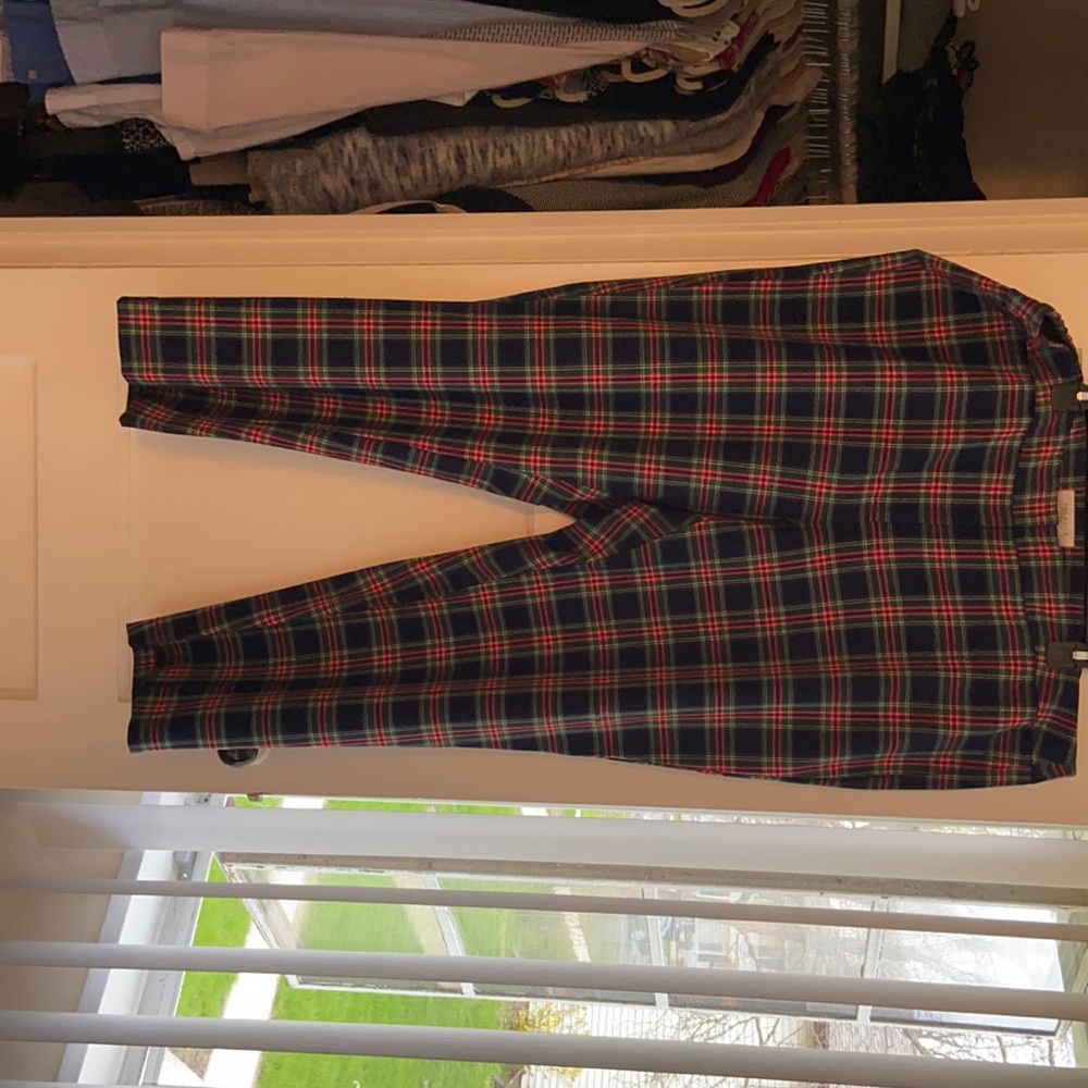 Plaid Talbots ankle pants